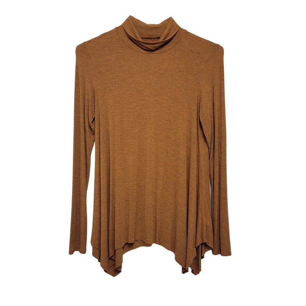 American Eagle Orange Sharkbite Turtleneck Top Size S